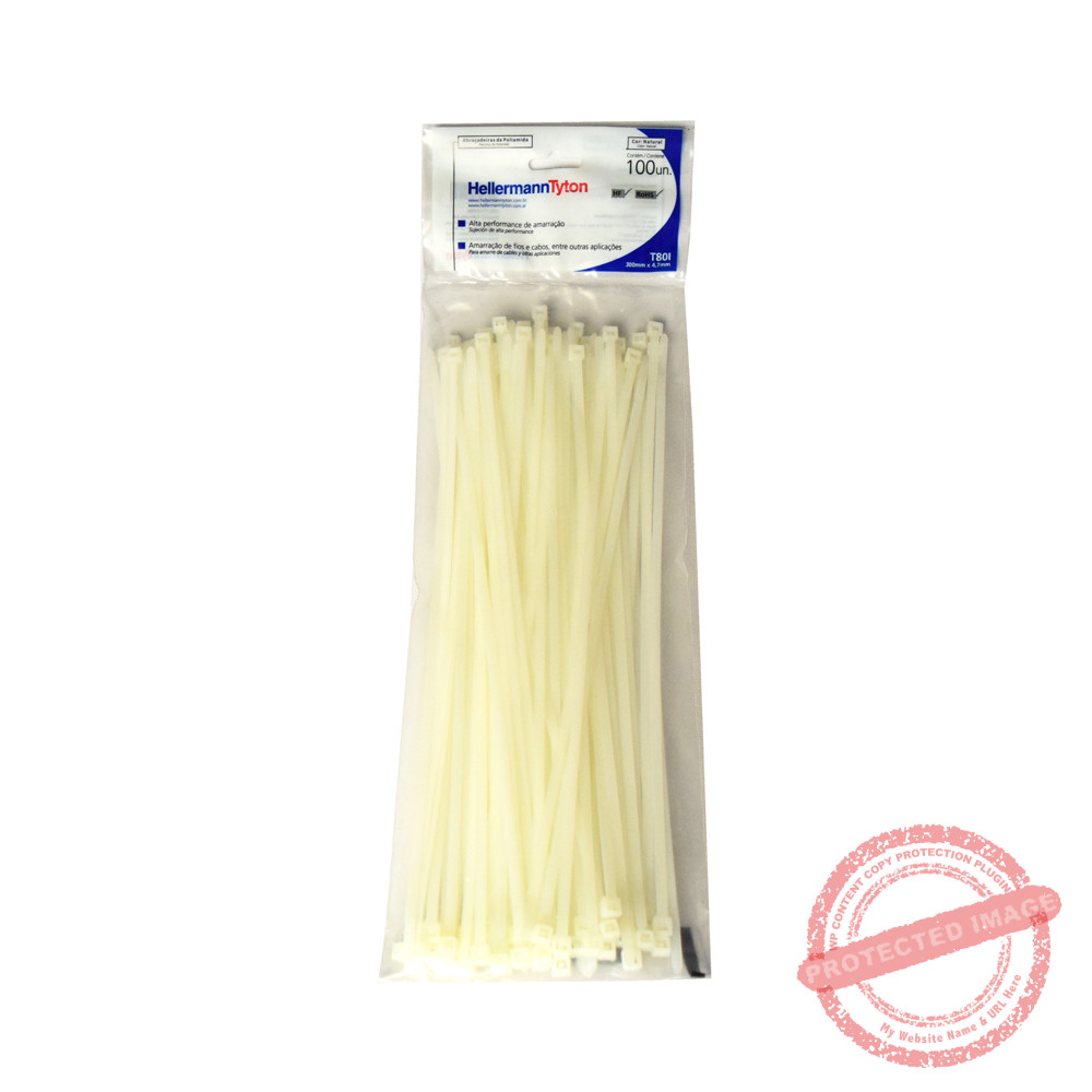 Amarracable blanco 245x4.6mm x100und