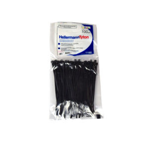 Amarracable negro 100x2.5mm x 100und UV