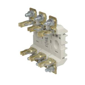 Base portafusible tripolar de poliéster fijo DIN NH-00 690VAC