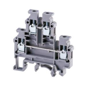 Borne de conexión 4mm2 para 1 conexión simple 2 pisos