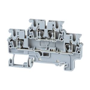 Borne de conexión tipo resorte 2.5mm2 para 1 conexión simple 2 pisos