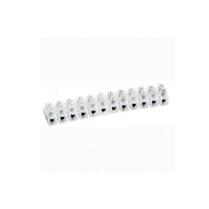 Bornera de regleta 2.5mm2 12 bornes Nylbloc blanco