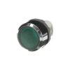 Cabeza para pulsador luminoso rasante verde 22mm plástico cromado