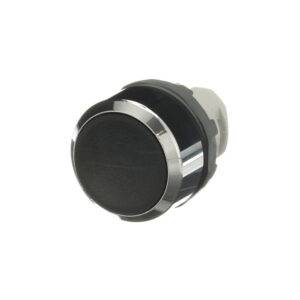 Cabeza para pulsador no luminoso rasante negro 22mm plástico cromado
