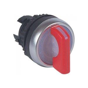 Cabeza para selector manija corta luminoso rojo 2 posiciones fijas