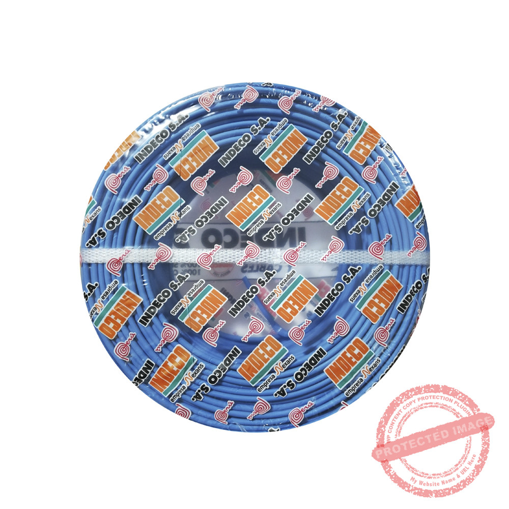 Cable NH-80 1.5mm2, 450/750V libre de halógeno azul, clase 2, x rollo