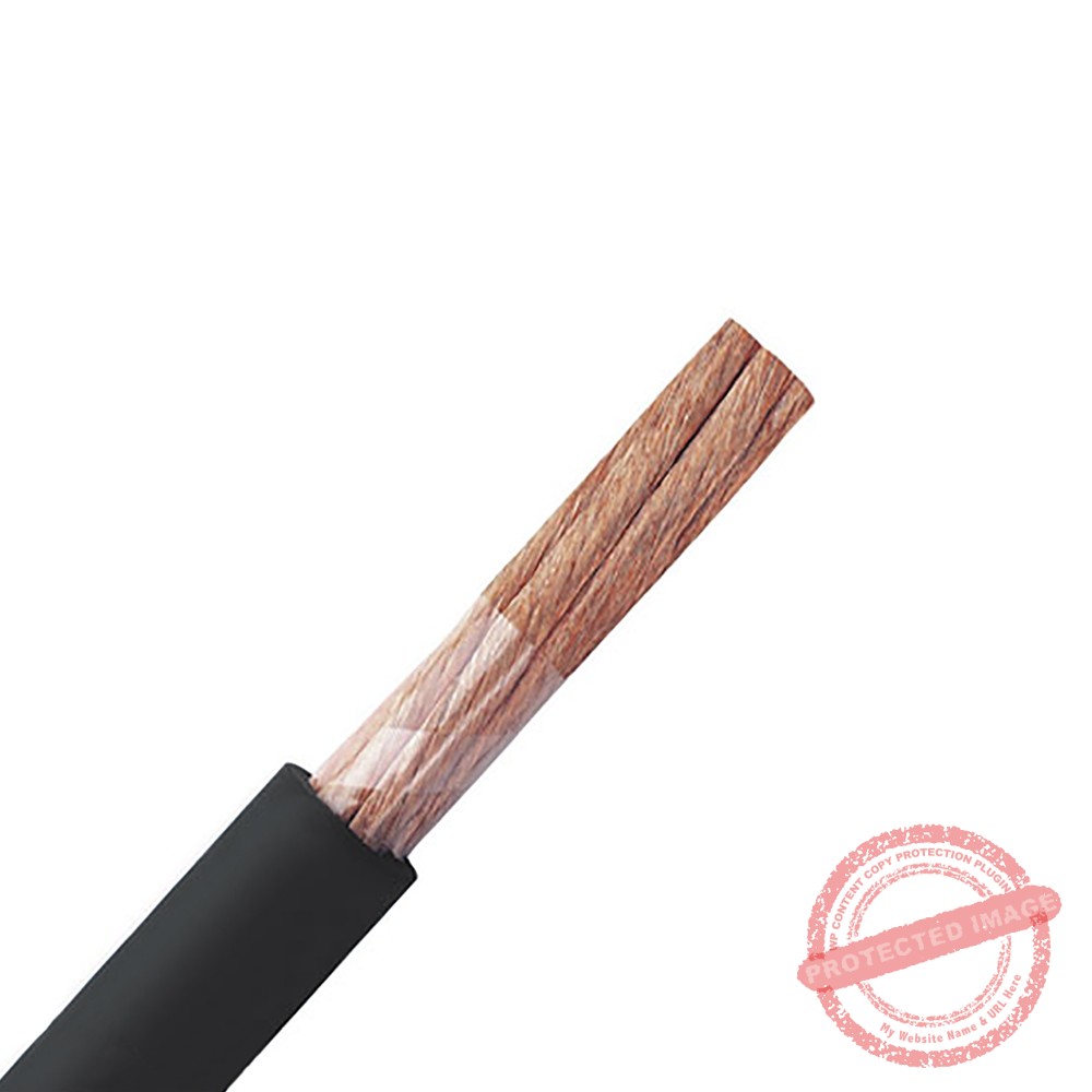 Cable p/soldadura 2/0AWG, 600V aislamiento chaqueta de goma/caucho, clase 6, x metro lineal