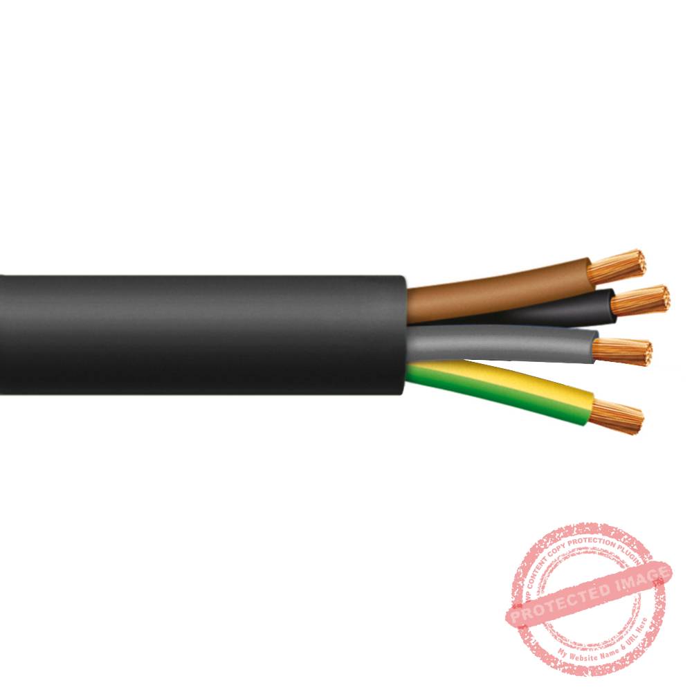 Cable RV-K 4G1.5mm2, 0.6/1kV XLPE/PVC negro, clase 5, x metro lineal