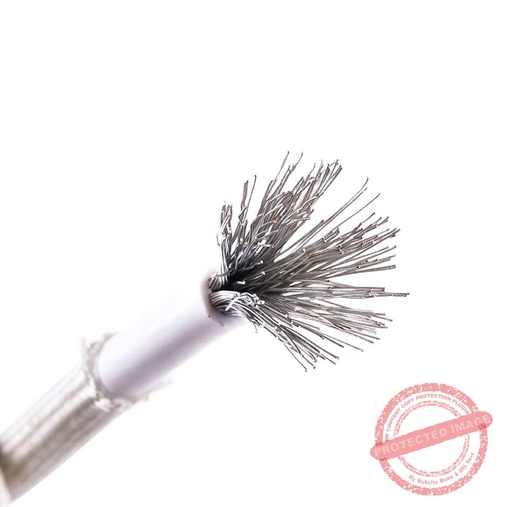 Cable silicona con fibra de vidrio estañado 1x16mm2, 1kV 180°C, blanco, x metro lineal