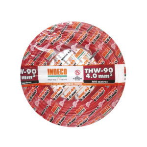 Cable THW 4mm2, 750V aislamiento PVC rojo, clase 2, x rollo