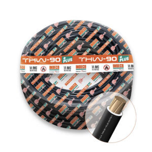 Cable THW-90+Plus 14AWG 750V aislamiento PVC negro, clase 2, x rollo