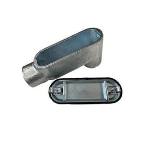 Caja Condulet hierro tipo LB 1¨, tapa+empaque, galvanizado en caliente, UL