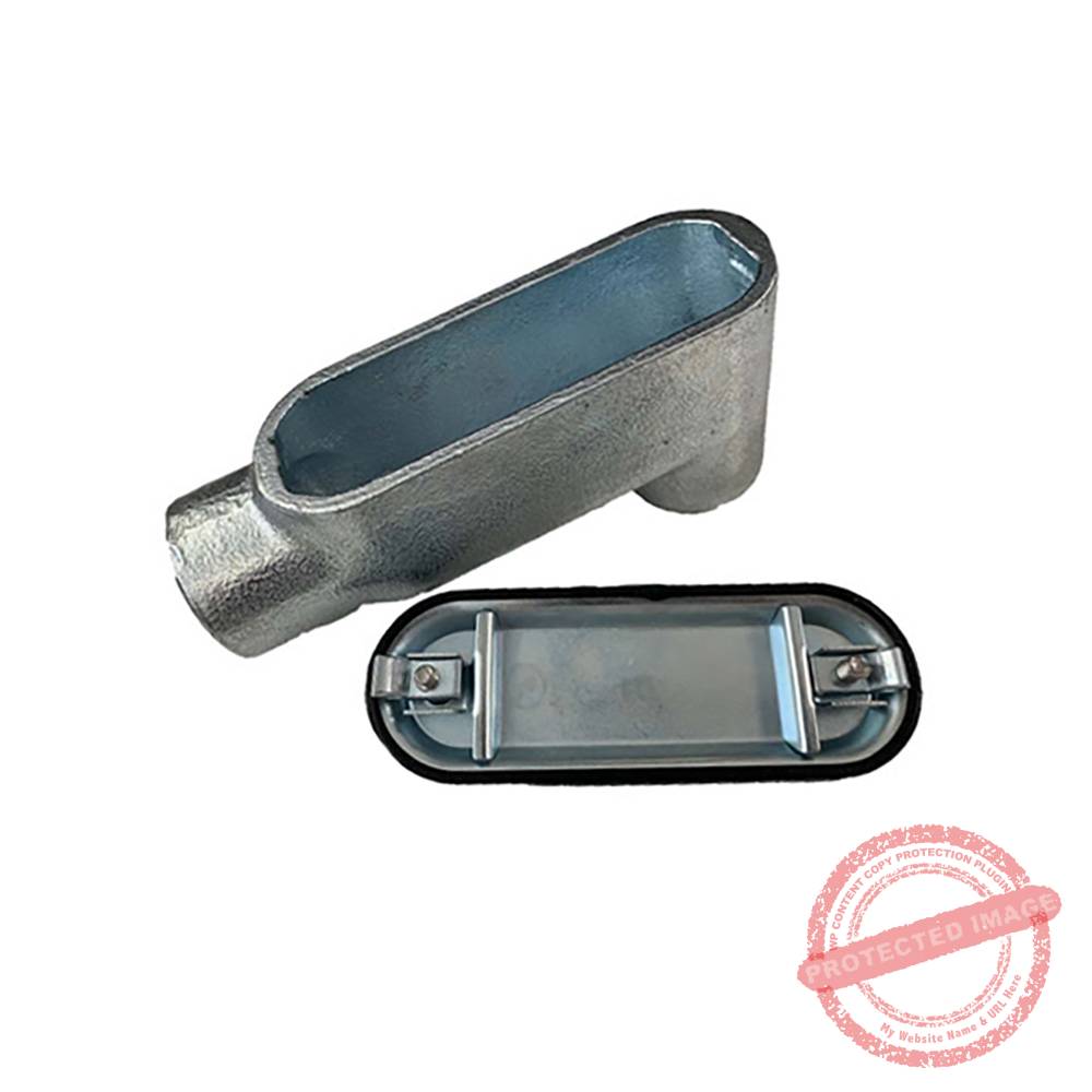 Caja Condulet hierro tipo LB 3¨, tapa+empaque, galvanizado en caliente, UL