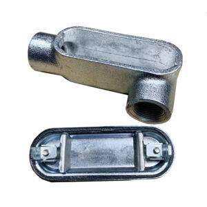 Caja Condulet hierro tipo LL 2¨, tapa+empaque, galvanizado en caliente, UL