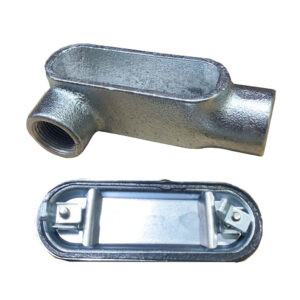 Caja Condulet hierro tipo LR 1¨, tapa+empaque, galvanizado en caliente, UL