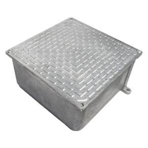 Caja de derivación aluminio 200x200x100mm IP65 con tapa