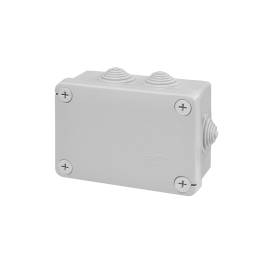 Caja de derivación PVC 120x80x50mm con 6 pasacables PG21 IP55
