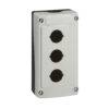 Caja vacía d/termoplástico para pulsador de 3 orificios 22mm IP66