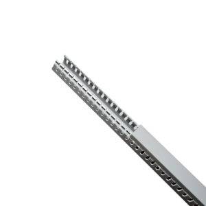 Canaleta ranurada de PVC 80x80mm 2mts