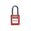 Candado con aro metálico L=38mm color rojo