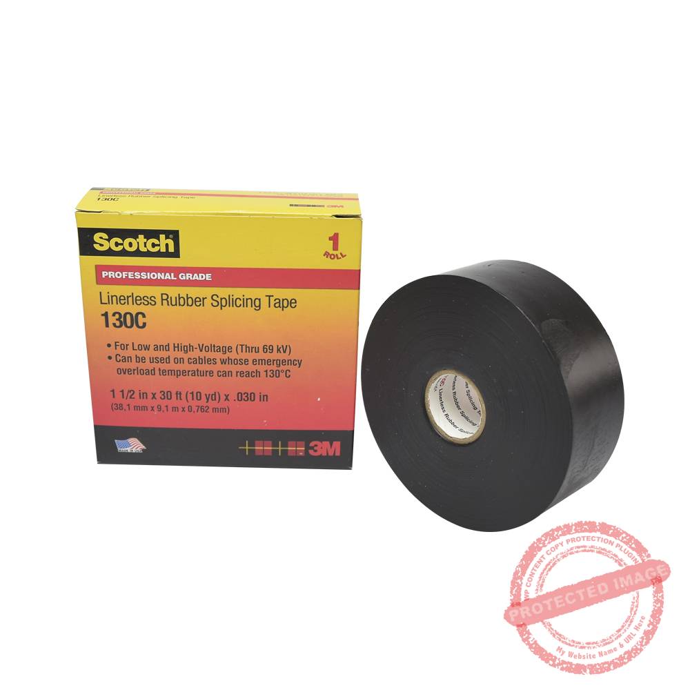 Cinta aislante autofundente Scotch 130C 1 1/2¨ x9.15mts 69kV