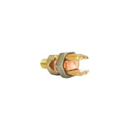 Conector d/puesta a tierra 1 o 2 cables 2-2/0AWG a estructuras. Perno: 1/2" -13h