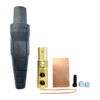 Conector unipolar hembra 400A 600V 2 tornillos fijación 1/0-4/0 negro