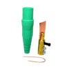 Conector unipolar hembra 400A 600V 2 tornillos fijación 1/0-4/0 verde