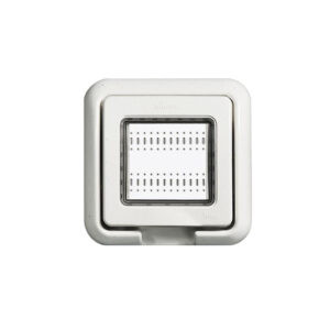 Cubierta Idrobox 2 módulos IP55 Living Light blanco