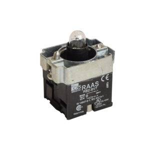 Cuerpo de luz piloto 22mm 240V/130VAC c/lámpara incandescente 130V