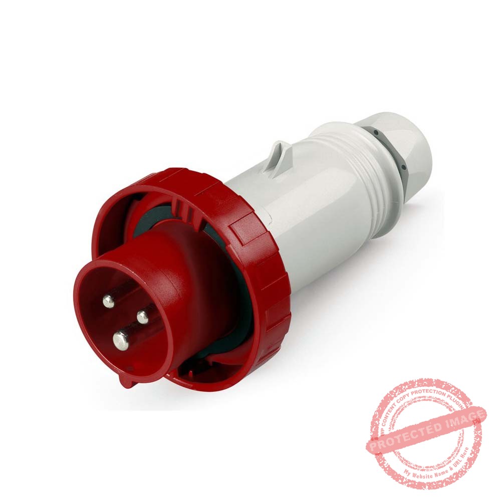 Enchufe industrial 2x32A+T 415V IP67 9h Eureka
