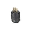 Enchufe plano 2x15A+T 125/250V NEMA 5-15P caucho negro