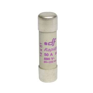 Fusible cartucho 14x51mm ultra rápido 50A 600VAC 100kA aR