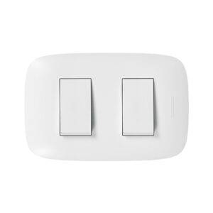 Interruptor doble unipolar 10A 250V Domino Sencia