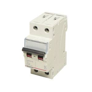 Interruptor termomagnético 2x16A 10/6kA 220/440V tipo C DIN BTDIN