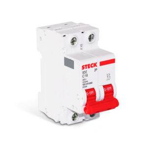 Interruptor termomagnético 2x16A 10/6kA 230/400V curva C DIN IEC 60898-1