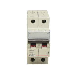 Interruptor termomagnético 2x20A 10/6kA 220/440V tipo C DIN BTDIN