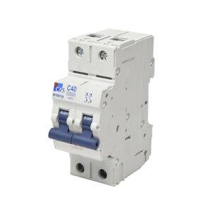 Interruptor termomagnético 2x40A 10kA 240/415V tipo C DIN