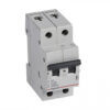 Interruptor termomagnético 2x63A 10/6kA 230/440V tipo C DIN RX3