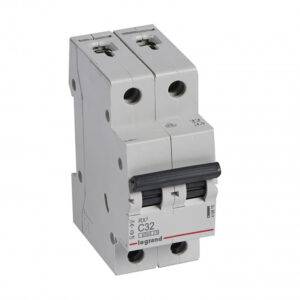 Interruptor termomagnético 2x63A 10/6kA 230/440V tipo C DIN RX3