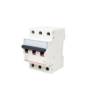 Interruptor termomagnético 3x20A 10/6kA 220/440V tipo C DIN BTDIN