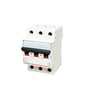 Interruptor termomagnético 3x25A 10/6kA 220/440V tipo C DIN BTDIN