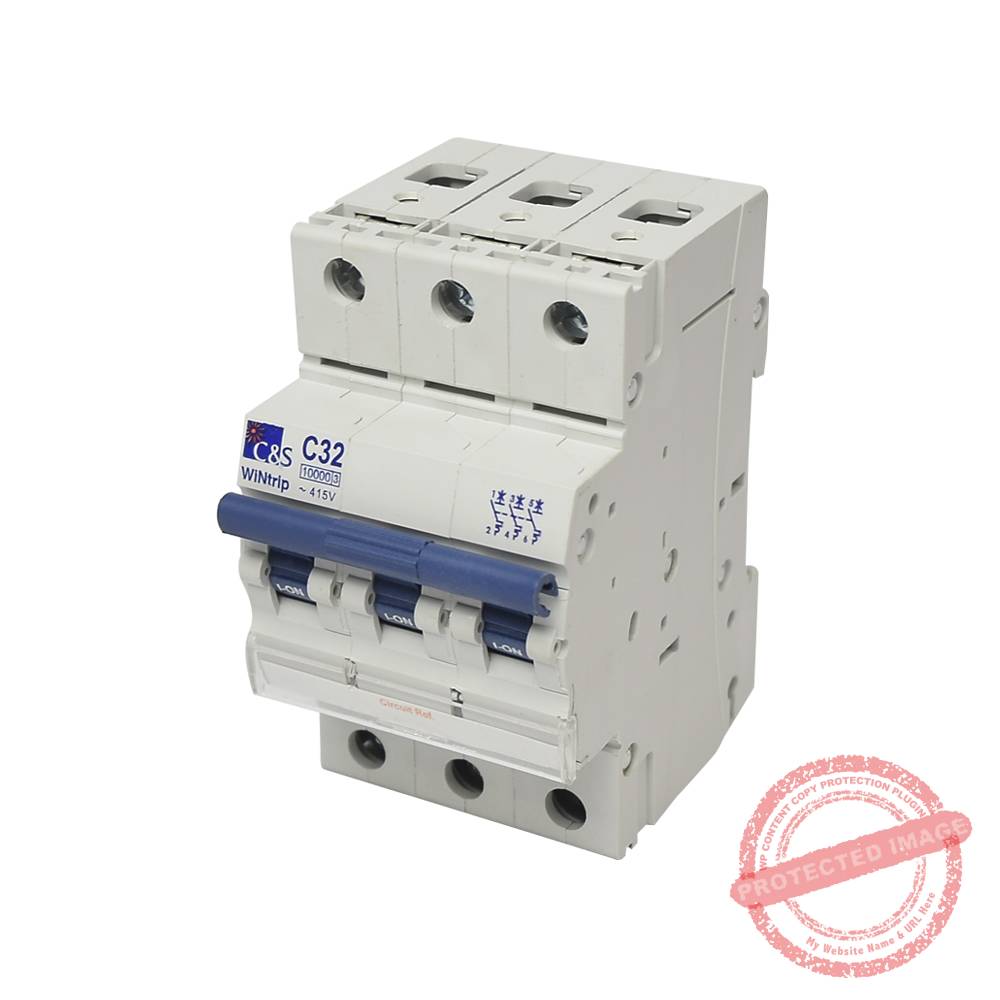 Interruptor termomagnético 3x32A 10kA 240/415V tipo C DIN