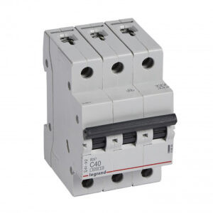 Interruptor termomagnético 3x40A 10/6kA 230/440V tipo C DIN RX3