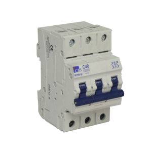 Interruptor termomagnético 3x40A 10kA 240/415V tipo C DIN