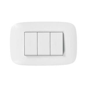 Interruptor triple unipolar 10A 250V Domino Sencia