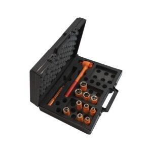 Kit de dados 3/8 con carraca+prolongador