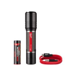 Linterna manual 100 a 2000 lúmenes, IP54, RedLithium USB