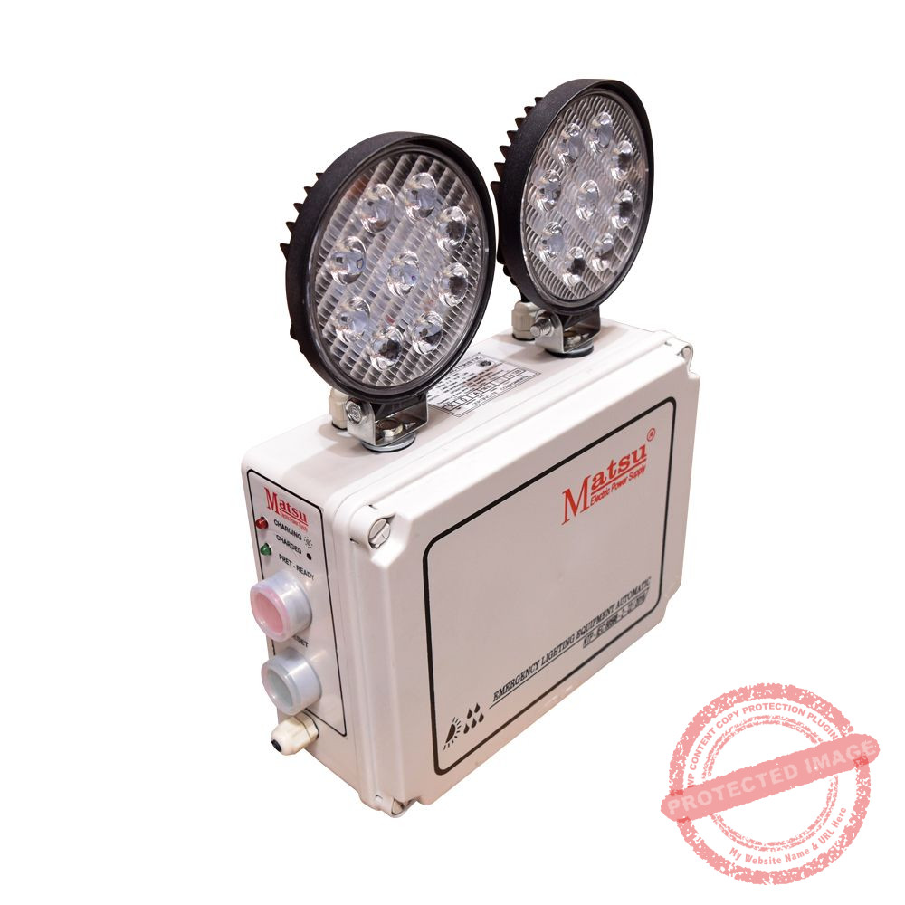 Luminaria de emergencia LED 2x27W 2.5h 220V IP65 exterior