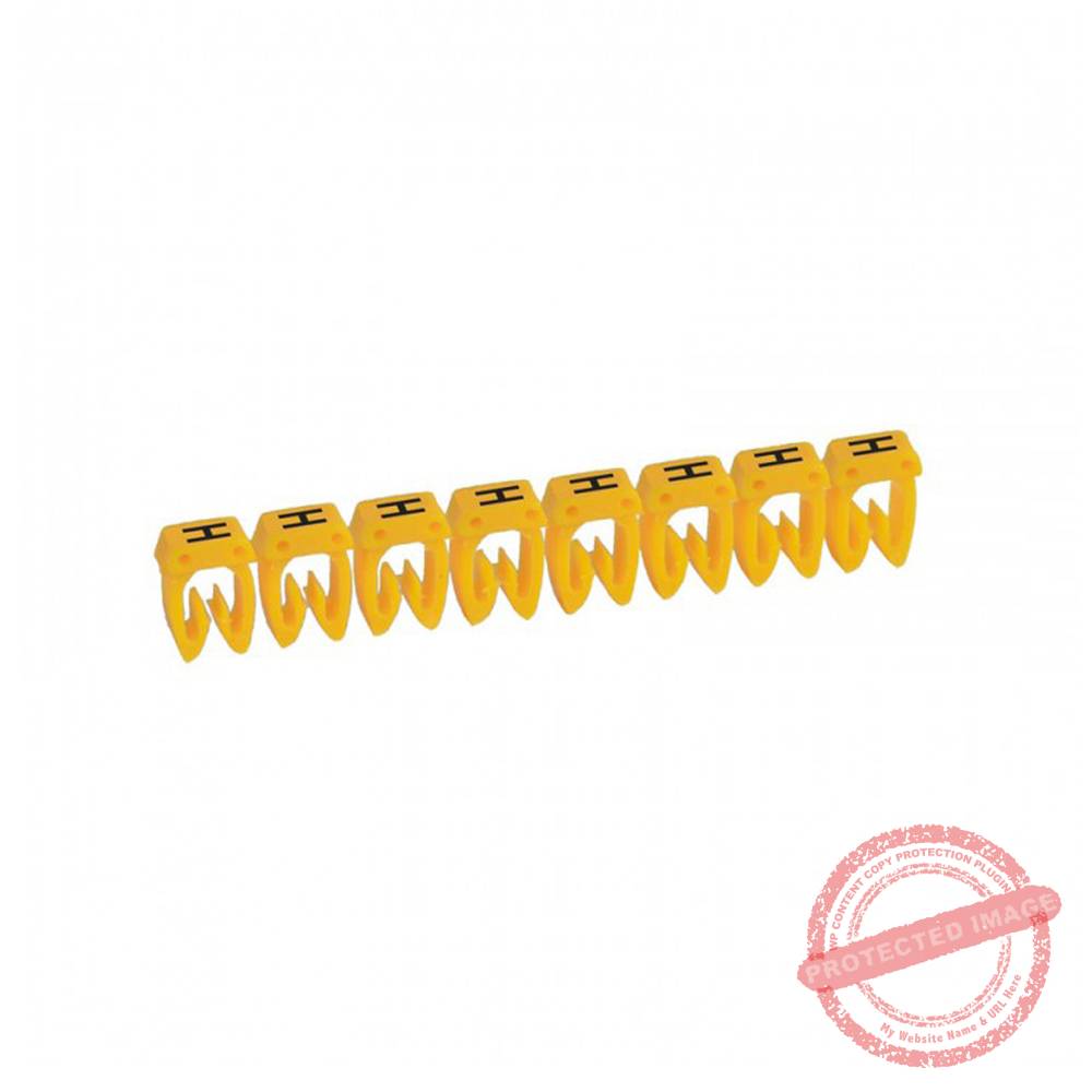 Marcador letra: H para cable 0.5-1.5mm2 x30und